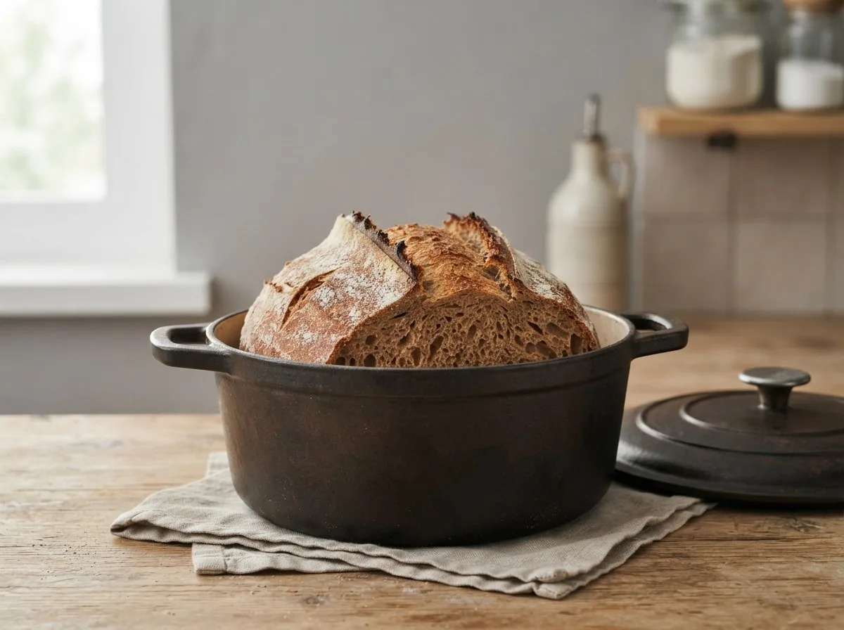 Pane integrale in pentola (Dutch oven)